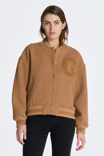 BUNDA GANT WOOL TWILL GANT VARSITY JACKET WARM KHAKI