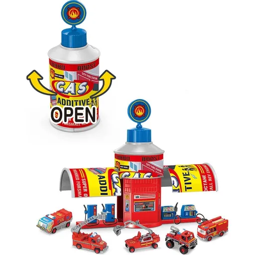 Alltoys Benzínová pumpa pro auta Hasiči