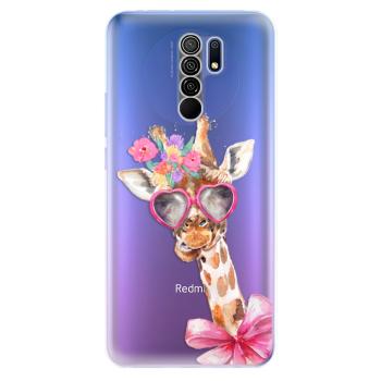 Odolné silikonové pouzdro iSaprio - Lady Giraffe - Xiaomi Redmi 9