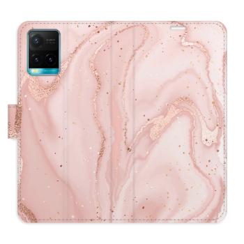 Flipové pouzdro iSaprio - RoseGold Marble - Vivo Y21 / Y21s / Y33s