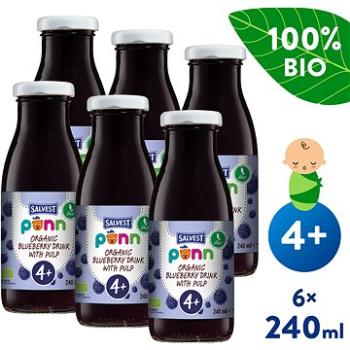 SALVEST Ponn BIO Borůvková šťáva s dužinou (6× 240 ml) (4740073075616)