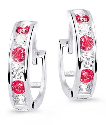 Cutie Jewellery Slušivé dětské náušnice z bílého zlata C3345-80-X-2 červená