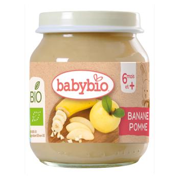 BABYBIO Bio banán a jablko 4m + 130 g