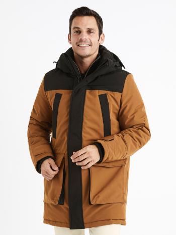 Celio Cubicol Parka Hnědá