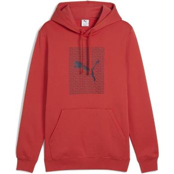 Puma ESSENTIALS LOGO LAB HOOODIE FL Férfi pulóver, piros, méret