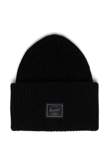 Čepice Herschel Juneau Beanie černá barva, z husté pleteniny