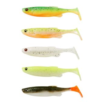 Savage Gear Gumová nástraha Fat Minnow T-Tail Darkwater Mix 5ks - 7,5cm 5g