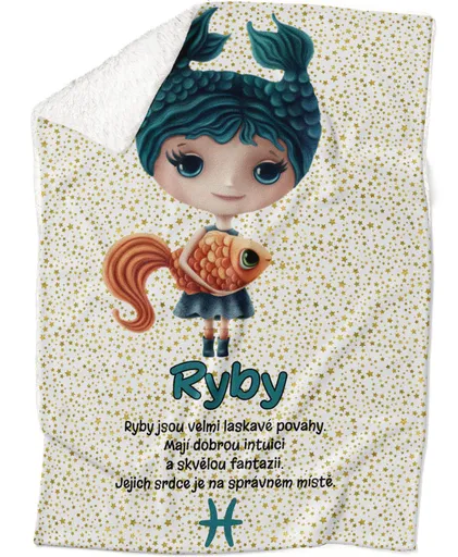 Deka Znamení pro děti -  Ryby  (21.1. - 20.3.) (Podšití beránkem: ANO)