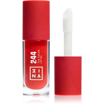 3INA The Color Lip Oil hydratační olej na rty odstín 244 - Classic Rich Red, sheer 4 ml