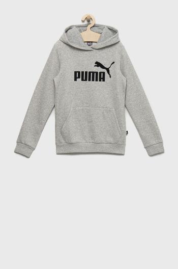 Dětská mikina Puma šedá barva, s aplikací