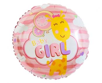 Godan Fóliový balón - Baby girl, kruh 45 cm