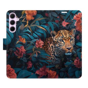 Flipové pouzdro iSaprio - Flower Jaguar 02 - Samsung Galaxy A55 5G