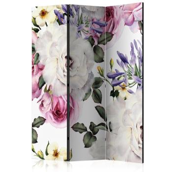 Paraván Floral Glade Dekorhome 135x172 cm (3-dílný)