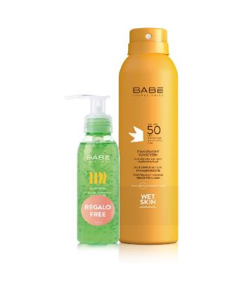 Babé Sun Transparentní opalovací sprej SPF50 200 ml + dárek aloe gel 90 ml