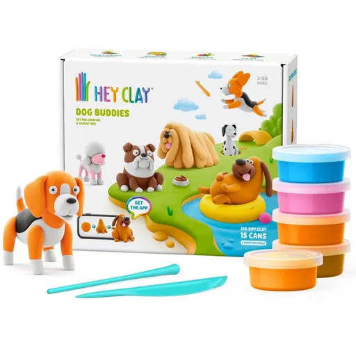 HEY CLAY SET DOG BUDDIES 15PK CEE