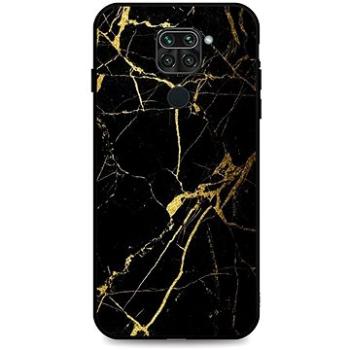 TopQ LUXURY Xiaomi Redmi Note 9 pevný Marble černo-zlatý 49992 (Sun-49992)