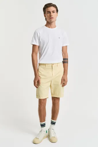 ŠORTKY GANT REG SUNFADED CHINO SHORTS DUSTY LIGHT YELLOW