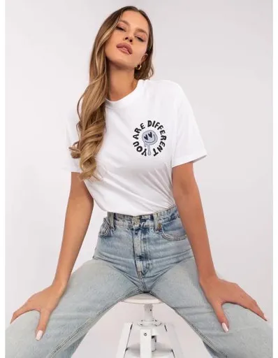 Bílé dámské bavlněné tričko PODLE PŘEDLOHY