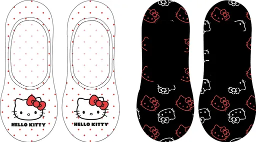 Eplus Sada 2 párů dámských ponožek - Hello Kitty mix Obuv: 39/42