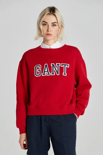 MIKINA GANT LOGO C-NECK SWEAT RUBY RED