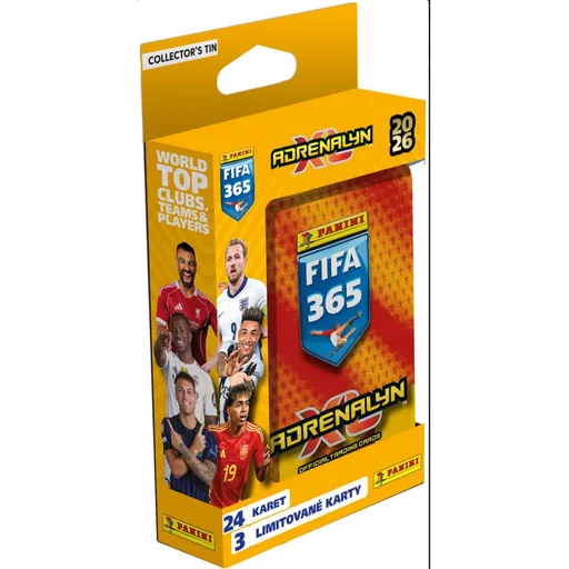 Panini FIFA 365 2025-2026 Adrenalyn plechová krabička pocket
