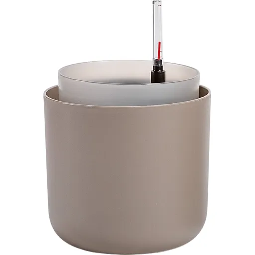 Plastia Samozavlažovací květináč Tolita hnědá, pr. 16 cm, pr. 16 cm