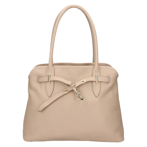 Dámská kožená kabelka Italia Sára - béžová
