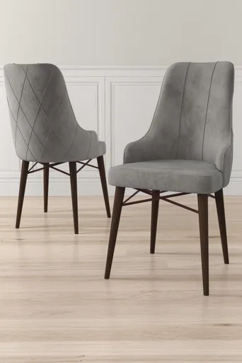 Sada židlí (6 kusů) Neta - Grey, Brown