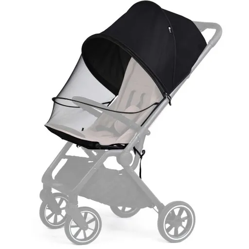 Sipo MOSQUITO NET 2v1 Síťka proti hmyzu a sluneční clona na kočárek, černá, velikost