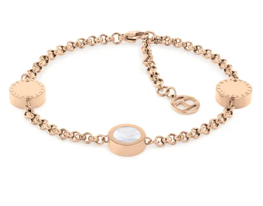 Tommy Hilfiger Romantický bronzový náramek s perletí Iconic Circle 2780660