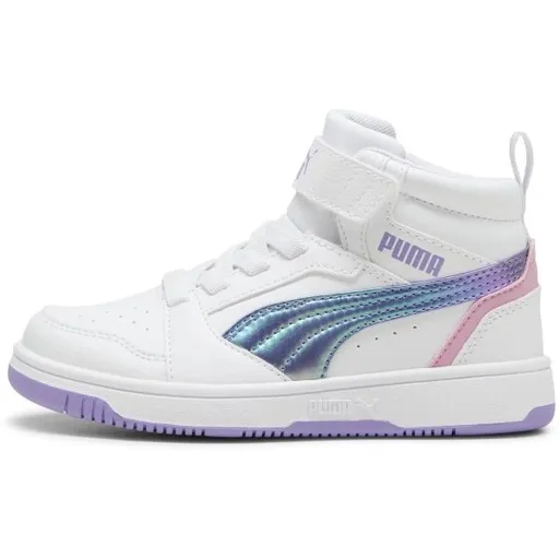 Puma REBOUND V6 MID BOUNCY SKY AC+ PS Dívčí vycházkové boty, bílá, velikost 32