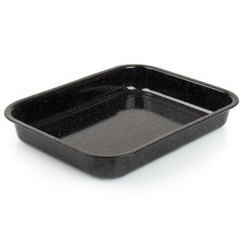 Banquet Vas de copt emailat CULINARIA Negru 34 x26 x 5 cm, S