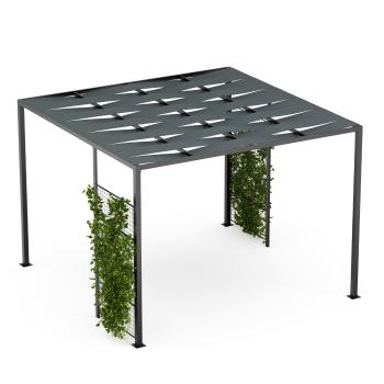 Blumfeldt Shade Cove GreenWall, pergola, 3 x 3 m, boční stěny, práškově lakovaná barva, odolná vůči povětrnostním vlivům