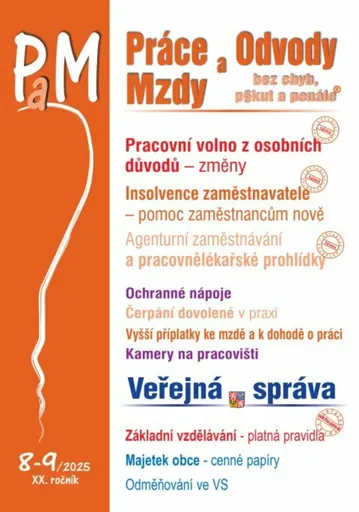 PaM 8-9/2025 Pracovní volno z osobních důvodů - změny - Ladislav Jouza