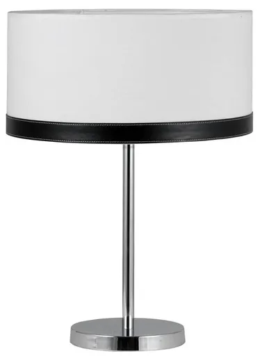 Stolní lampa chrom plátno/kůže Tida