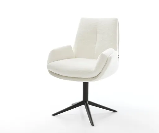 Jídelní židle Clea-Flex bouclé měkký béžová podnož křížová