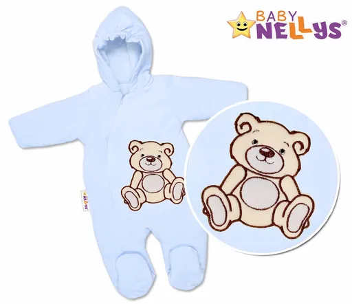 Baby Nellys Kombinézka/overálek Teddy Bear, velikost: 74 - sv. modrá
