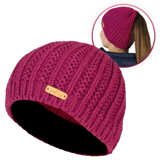 Bontis Dámská čepice s otvorem na culík - Fuchsiová | uni