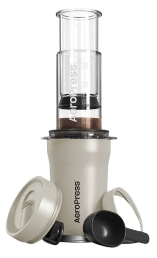 Aeropress GO Plus Travel System - krémový