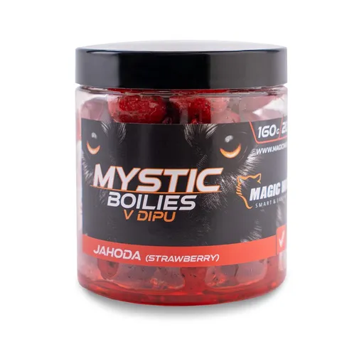 Magic Wolf Boilies v dipu Mystic 160g - Jahoda 20mm,Magic Wolf Boilies v dipu Mystic 160g - Jahoda 20mm