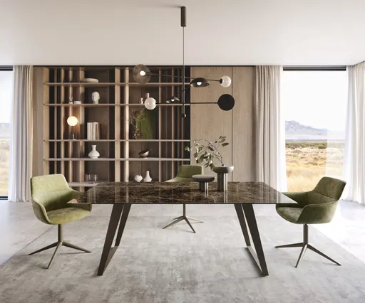 Jídelní stůl Edge 200x100 keramika Laminam® Emperador Extra