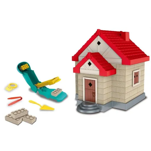 Wiky Kinetický písek sada na stavbu s cihliček Dům 750g