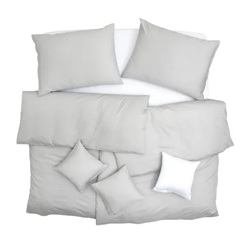 SCANquilt povlečení SATÉN PLUS světle šedá 140 x 200/70 x 90 cm