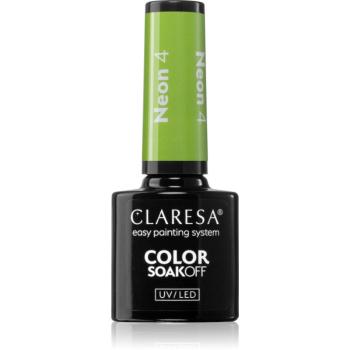 Claresa SoakOff UV/LED Color Neon gelový lak na nehty odstín 4 5 g