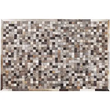 Kožený patchworkový koberec 160 x 230 cm vícebarevný ARMUTLU, 222369 (beliani_222369)