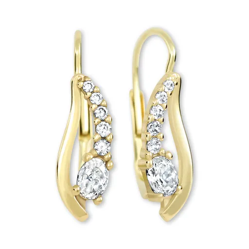 Soliter Zlaté náušnice s kubickými zirkony 239 001 00667