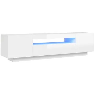 SHUMEE s LED osvětlením bílý s vysokým leskem 160 × 35 × 40 cm (804433)