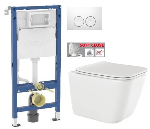 GEBERIT DuofixBasic s bílým tlačítkem DELTA21 + WC INVENA PAROS  + SEDÁTKO 458.103.00.2 21BI RO1
