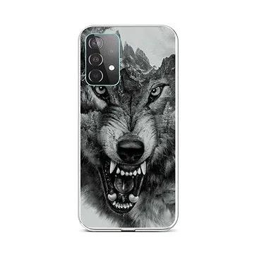 TopQ Kryt Samsung A52 silikon Černobílý vlk 58686 (Sun-58686)