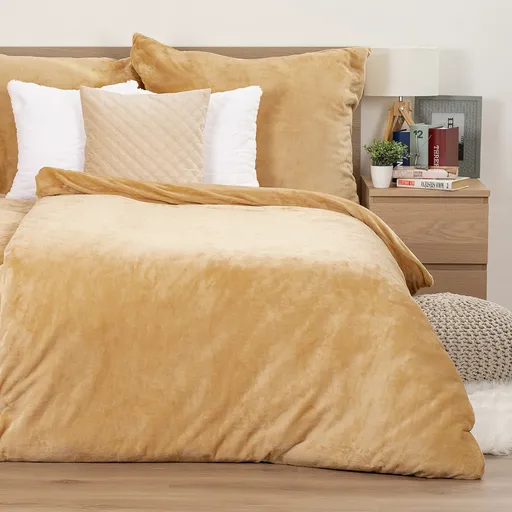 4Home povlečení mikroflanel béžová, 140 x 220 cm, 70 x 90 cm